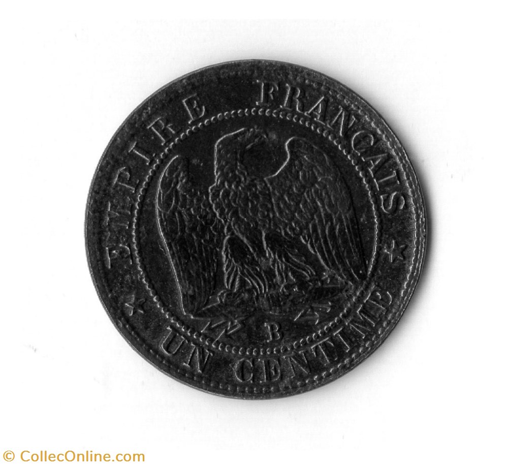 1 centime Napoléon III, tête nue monnaie france moderne 1 centime napoleon iii tete nue