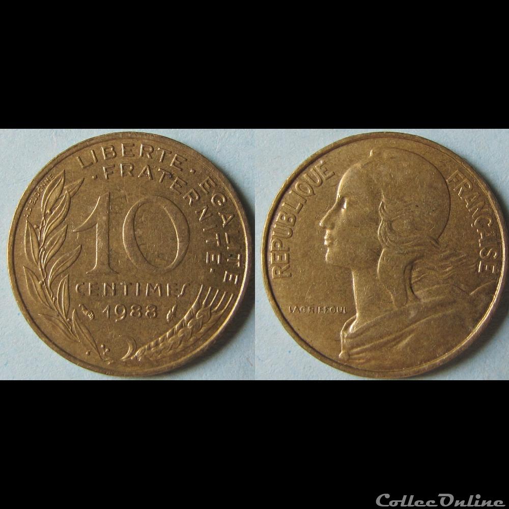 monnaie france moderne 10 centimes marianne 1988