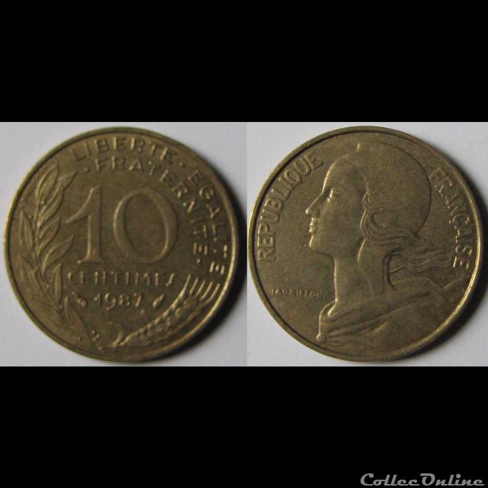 monnaie france moderne 10 centimes marianne 1987