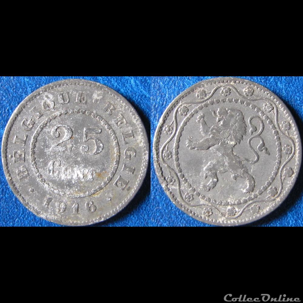 25 centimes Albert Ier (occupation) 1916 monnaie monde belgique 25 centimes albert ier occupation 1916