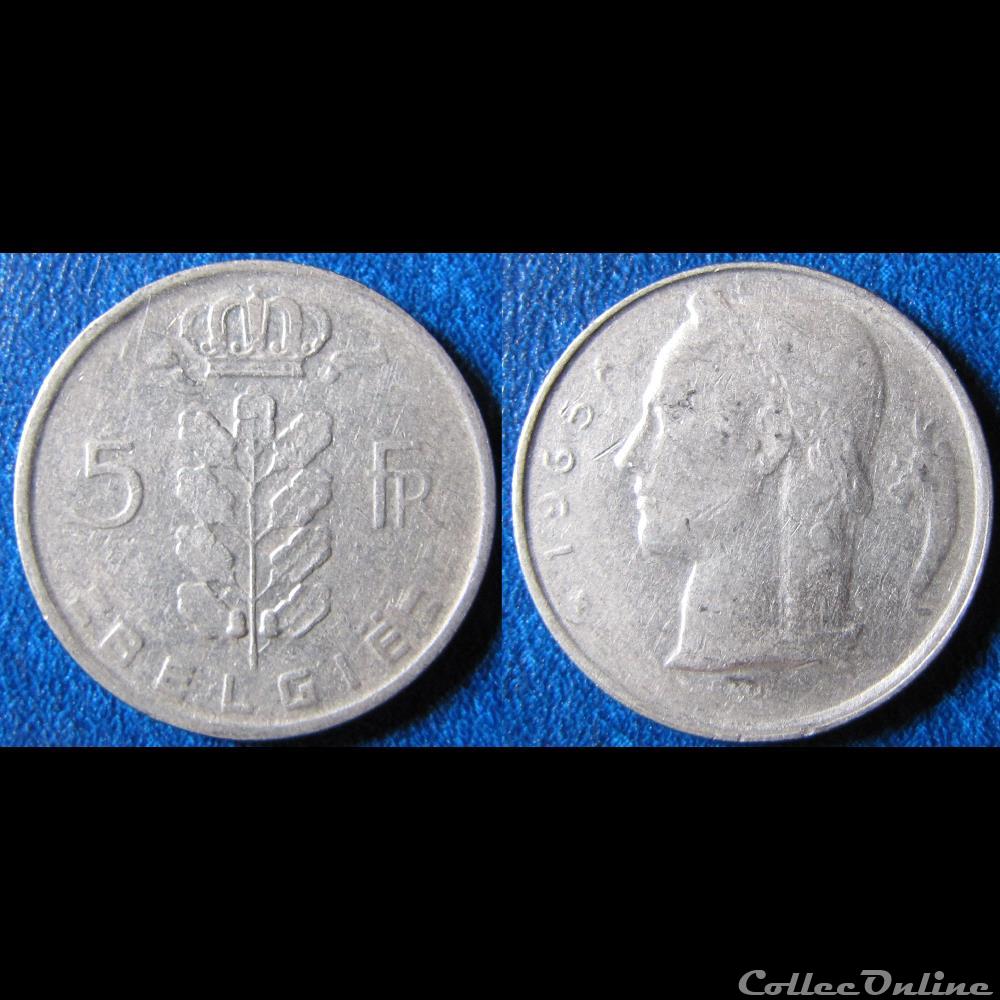 monnaie monde belgique 5 francs type ceres nr 1965