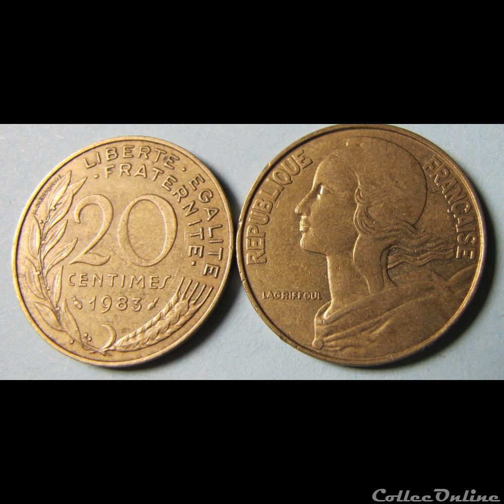20 centimes MARIANNE 1983 monnaie france moderne 20 centimes marianne 1983