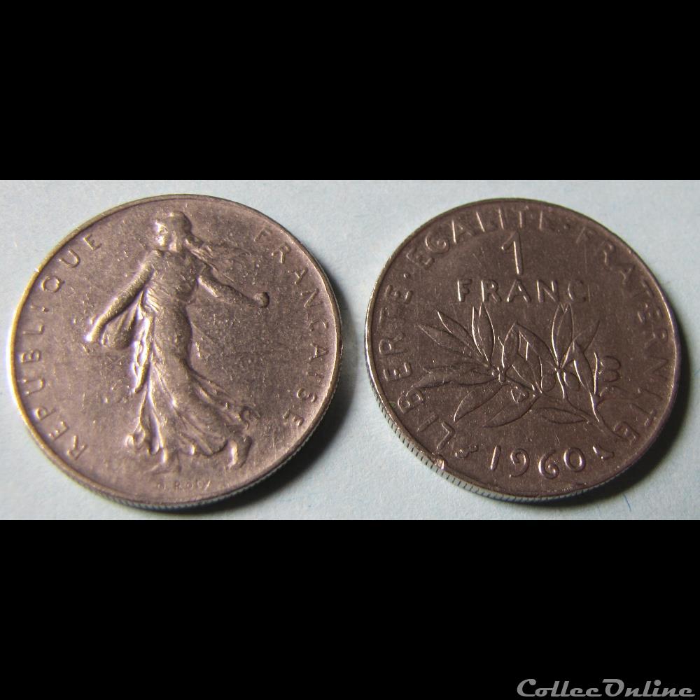 1 franc SEMEUSE 1960 monnaie france moderne 1 franc semeuse 1960
