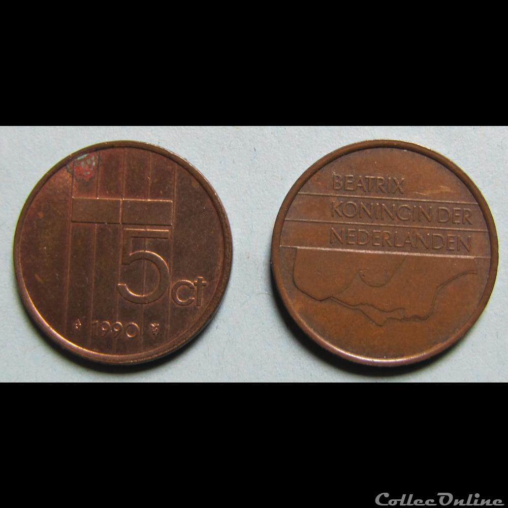 5 centimes Béatrix 1990 monnaie monde pay ba 5 centimes beatrix 1990