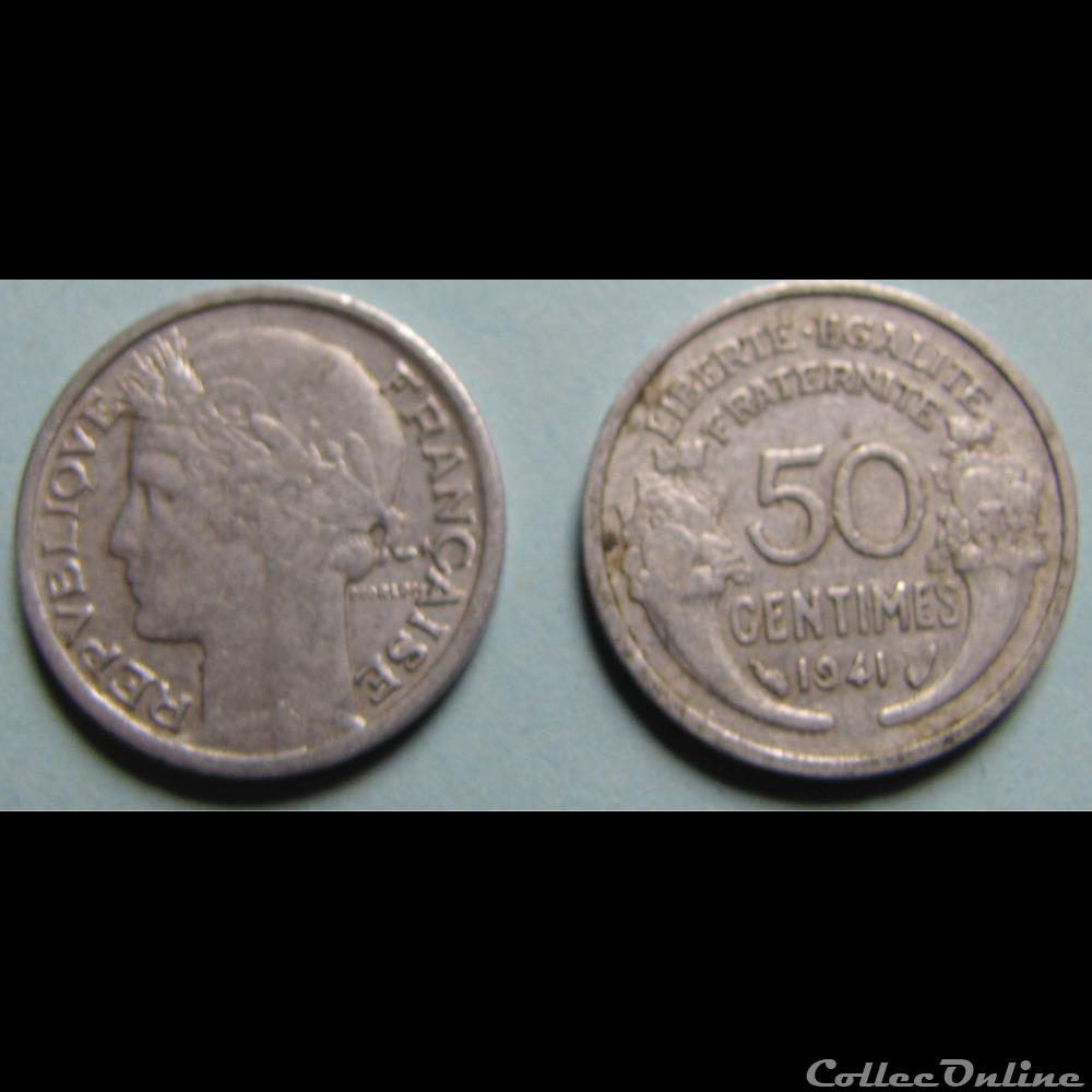 50 centimes MORLON (légère) 1941 monnaie france moderne 50 centimes morlon legere 1941