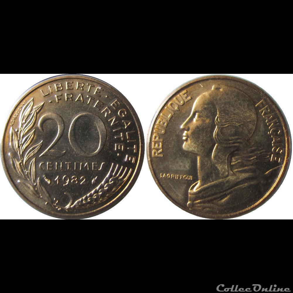 20 centimes Marianne 1982 monnaie france moderne 20 centimes marianne 1982