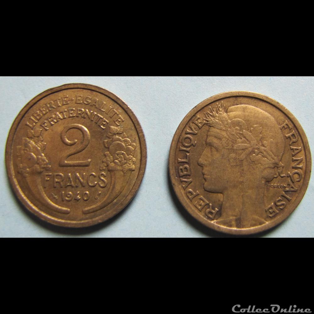 2 francs MORLON 1940 monnaie france moderne 2 francs morlon 1940