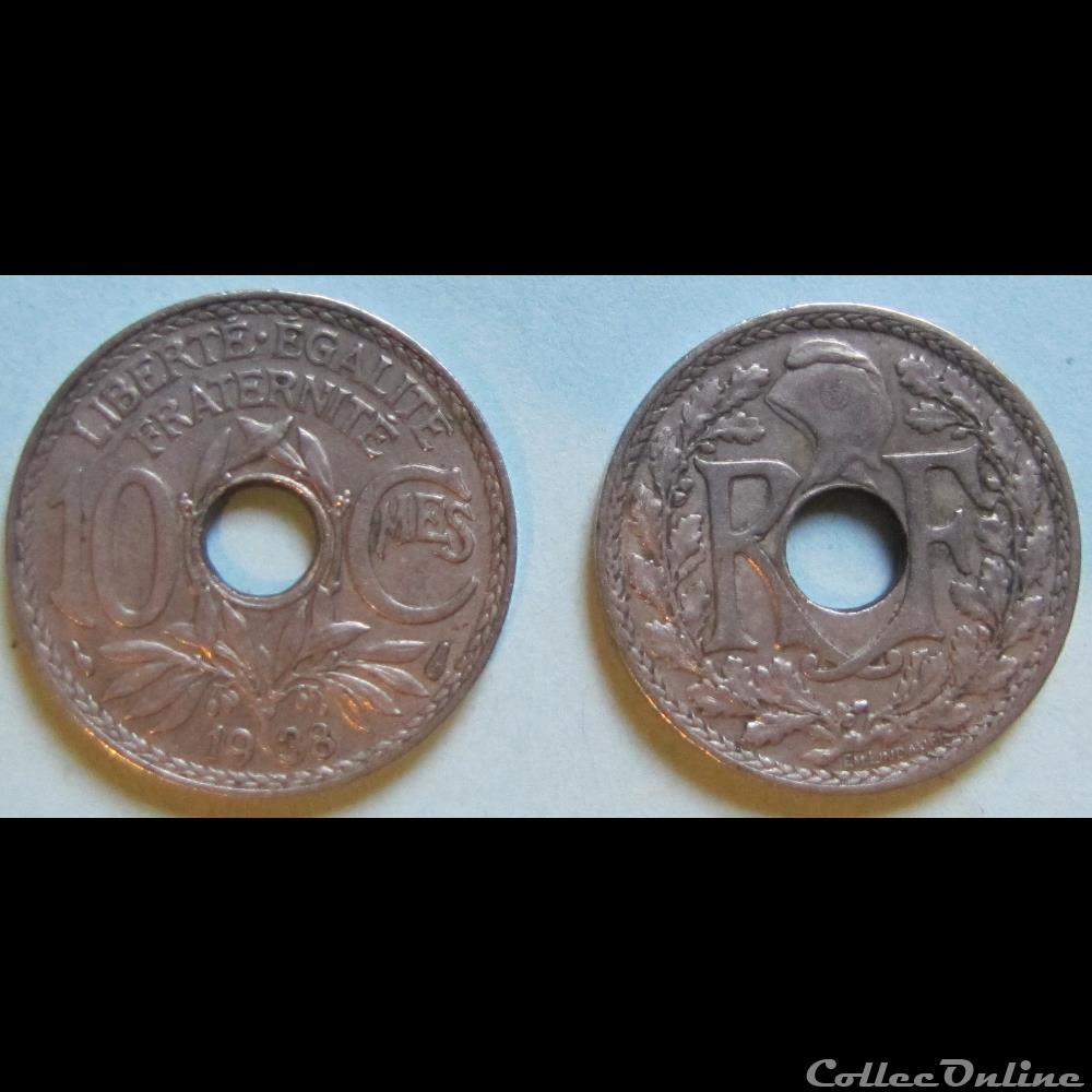 10 centimes LINDAUER 1938 monnaie france moderne 10 centimes lindauer 1938