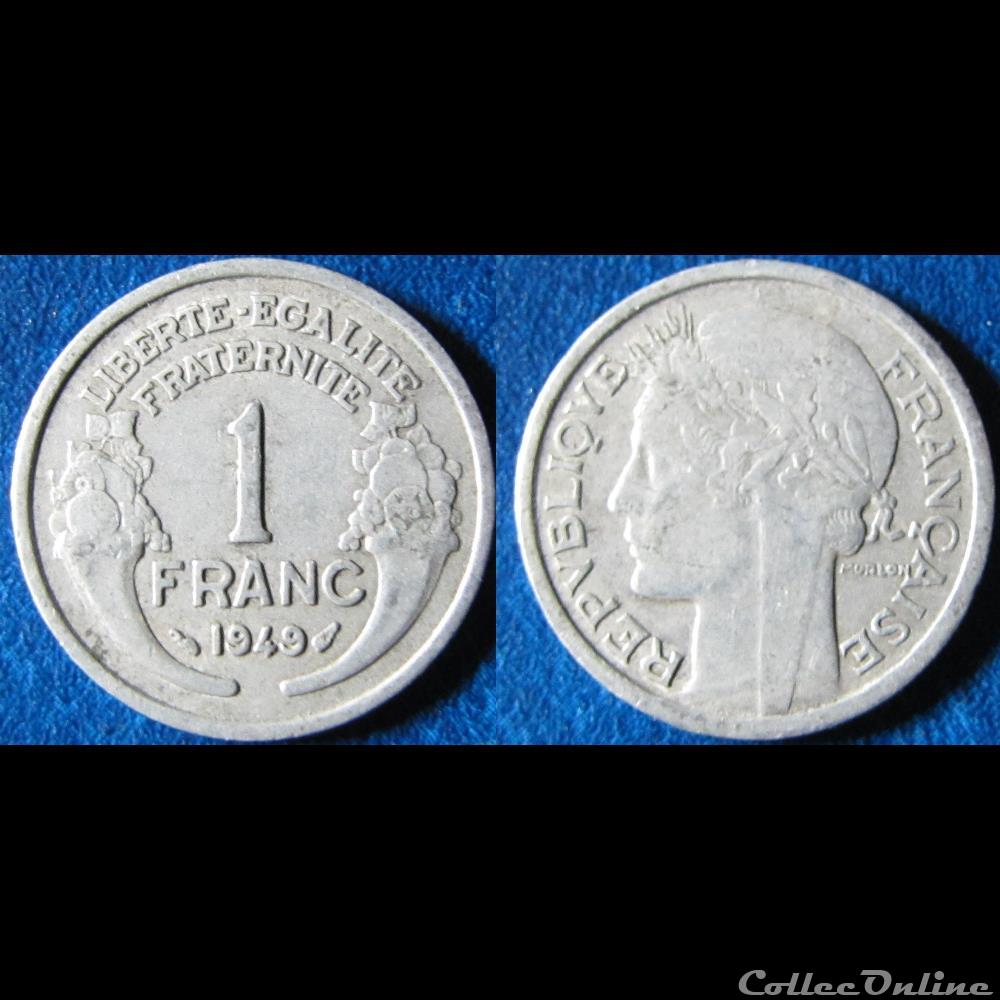 1 franc morlon (légère) 1949 monnaie france moderne 1 franc morlon legere 1949