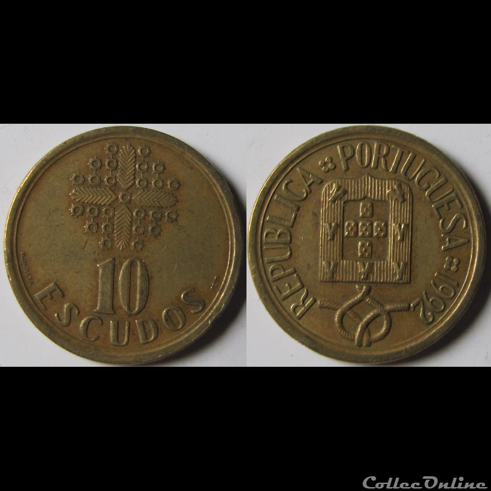 10 escudos 1992 monnaie monde portugal 10 escudos 1992