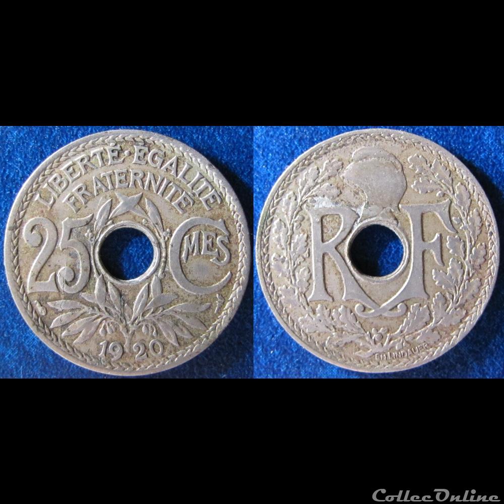 25 centimes Lindauer 1920 monnaie france moderne 25 centimes lindauer 1920