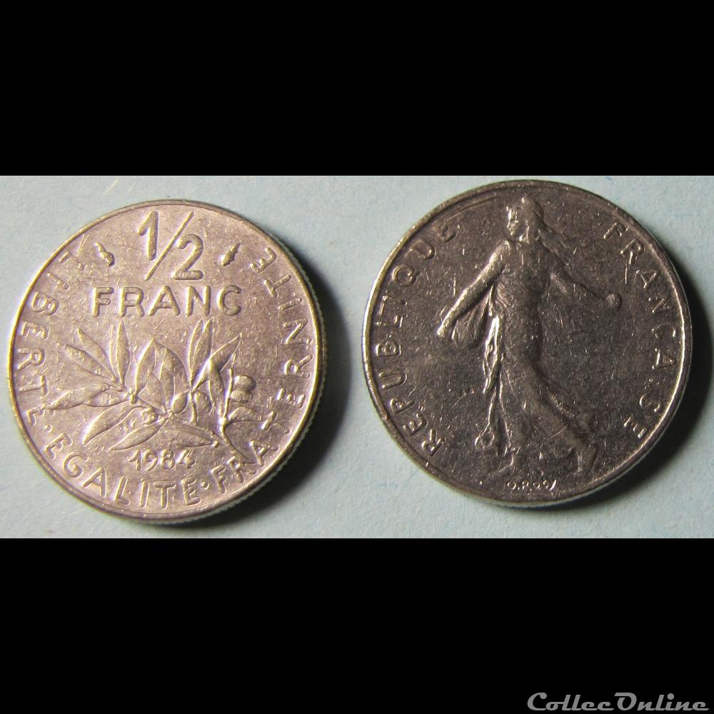 1/2 franc SEMEUSE 1984 monnaie france moderne 1 2 franc semeuse 1984