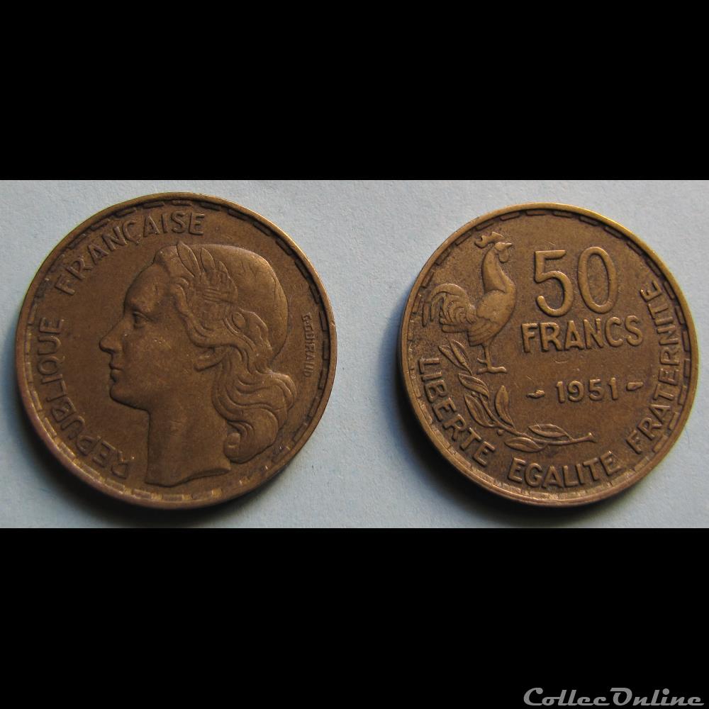 50 francs GUIRAUD 1951 monnaie france moderne 50 francs guiraud 1951