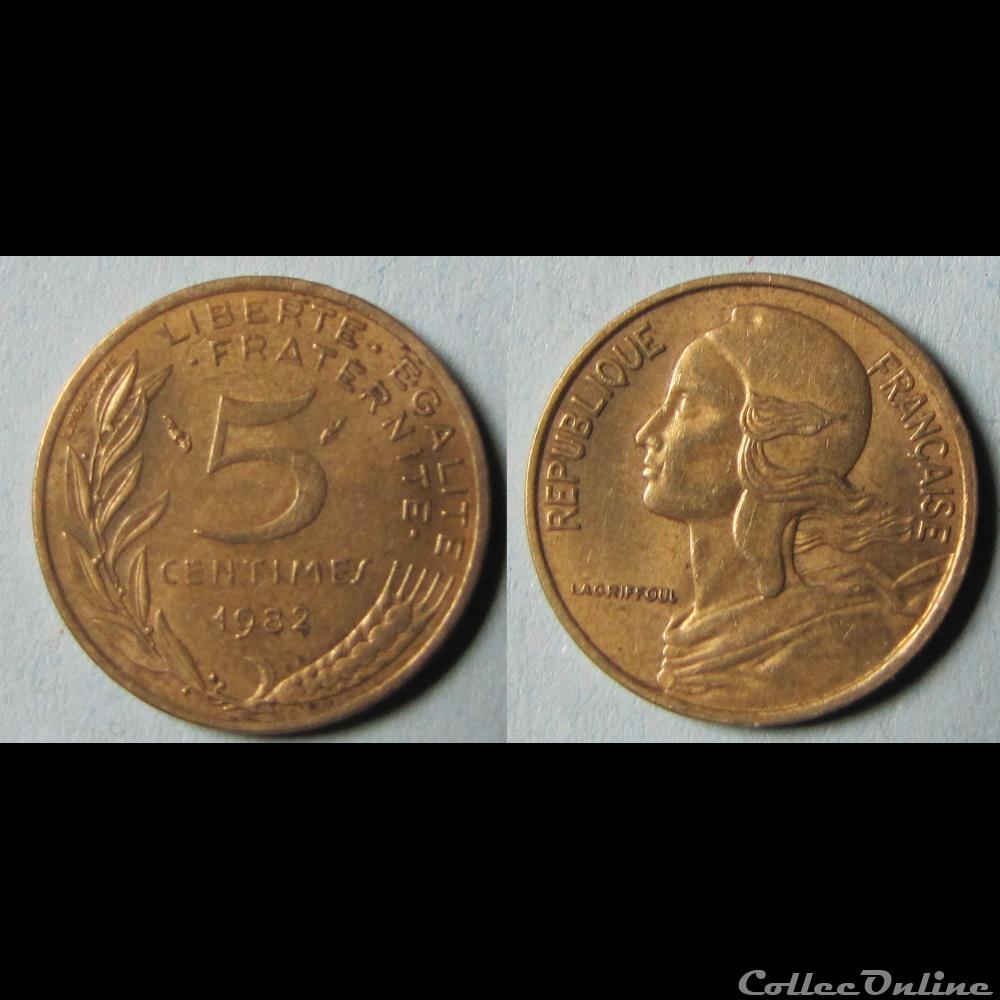 5 centimes MARIANNE 1982 monnaie france moderne 5 centimes marianne 1982