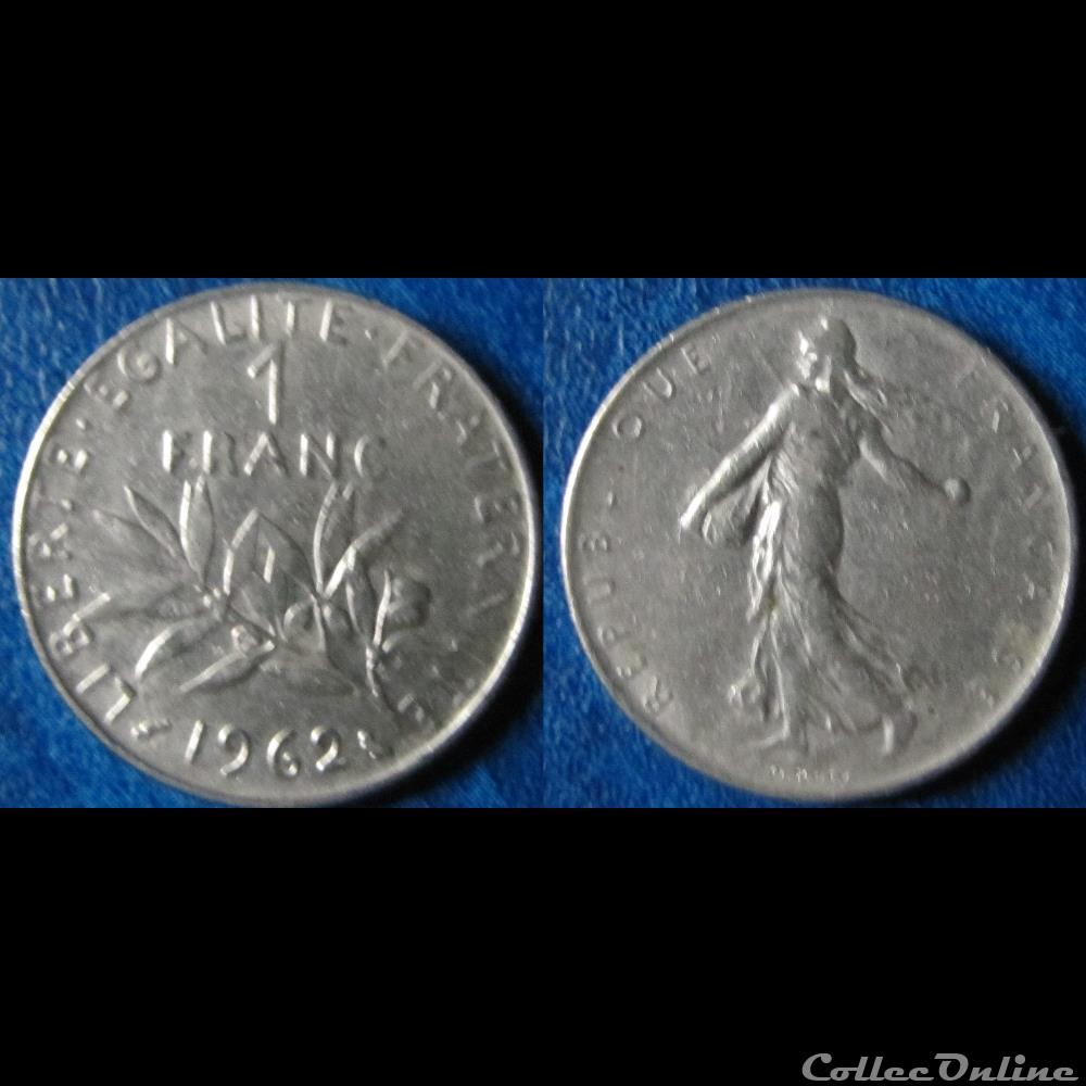 1 franc Semeuse 1962 monnaie france moderne 1 franc semeuse 1962