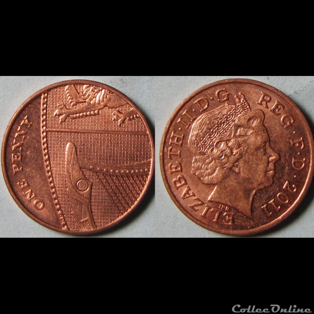 1 penny Elizabeth II (4ème effigie, type blason, acier plaqué) 2011 monnaie monde royaume uni 1 penny elizabeth ii 4eme effigie type blason acier plaque 2011