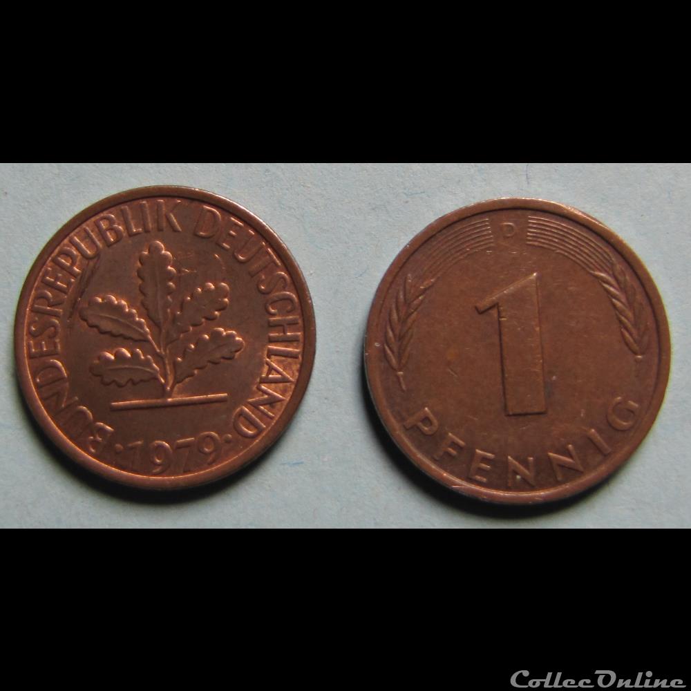 monnaie monde allemagne 1 pfennig 1979