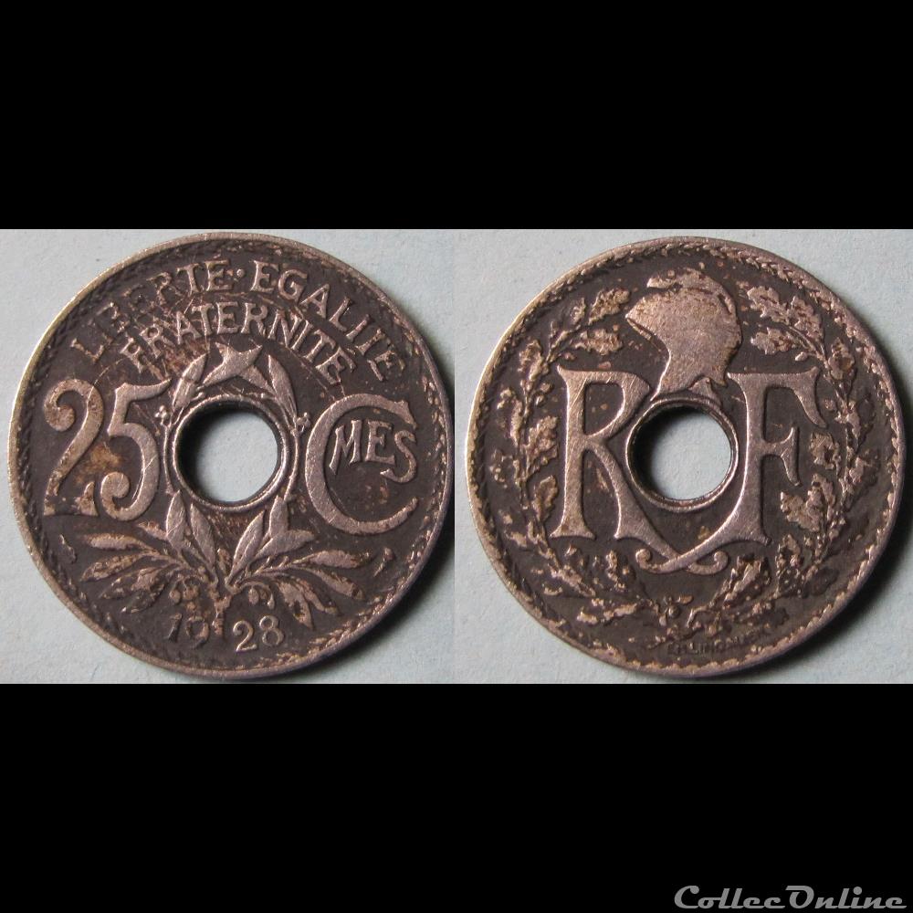 monnaie france moderne 25 centimes lindauer 1928