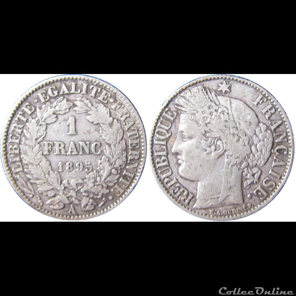 1 franc Cérès (IIIème Rép.) 1895 A monnaie france moderne 1 franc ceres iiieme rep 1895 a