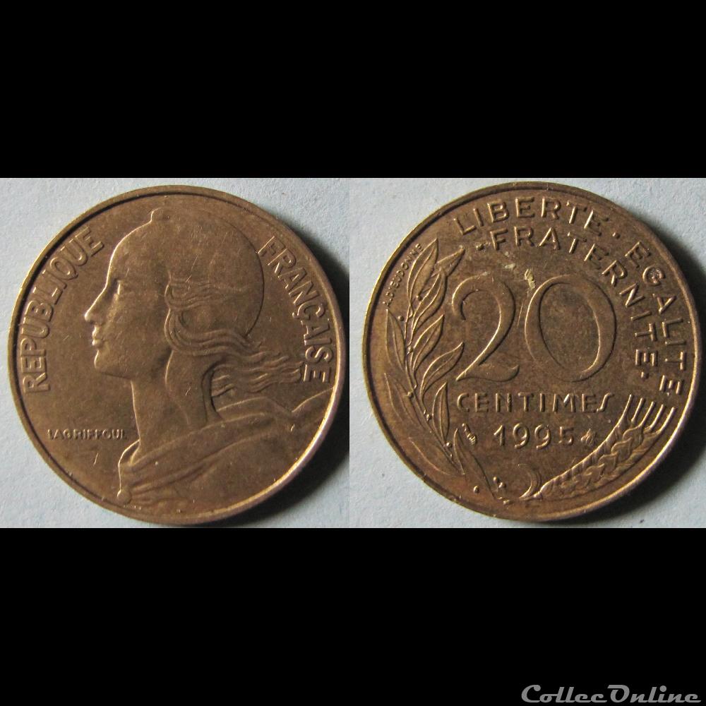 monnaie france moderne 20 centimes marianne 1995