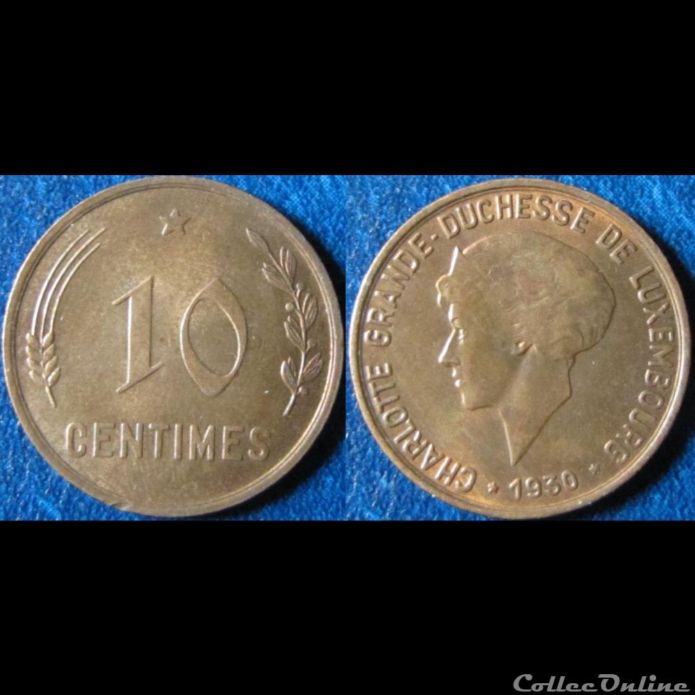 10 centimes Charlotte 1930 monnaie monde luxembourg 10 centimes charlotte 1930