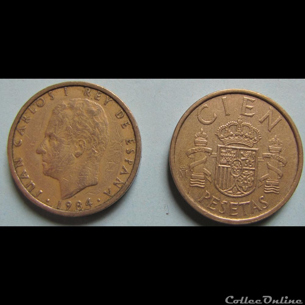 100 pesetas Juan Carlos I, 1984 monnaie monde espagne 100 pesetas juan carlos i 1984