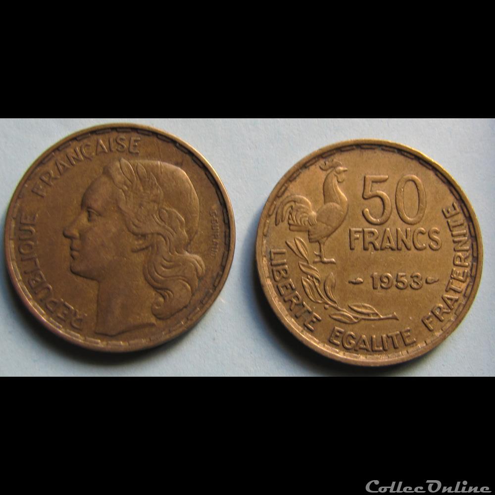 50 francs GUIRAUD 1953 monnaie france moderne 50 francs guiraud 1953