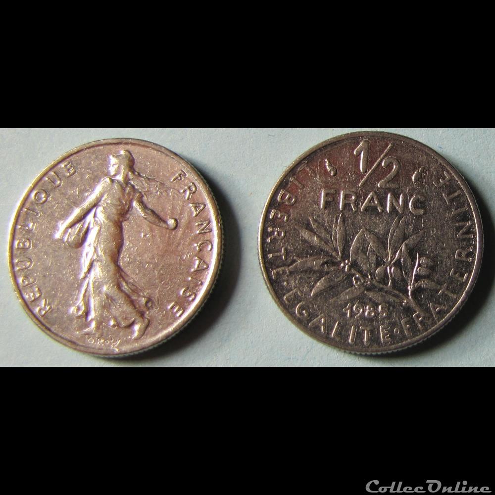 1/2 franc SEMEUSE 1985 monnaie france moderne 1 2 franc semeuse 1985