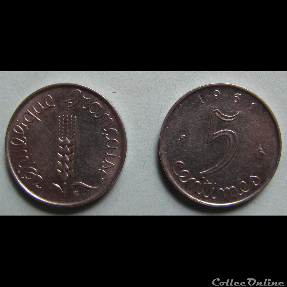 5 centimes EPI 1961 monnaie france moderne 5 centimes epi 1961
