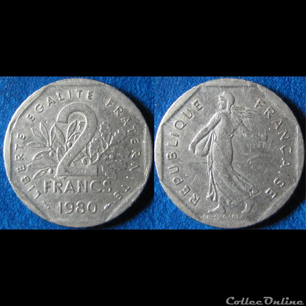 2 francs Semeuse 1980 monnaie france moderne 2 francs semeuse 1980