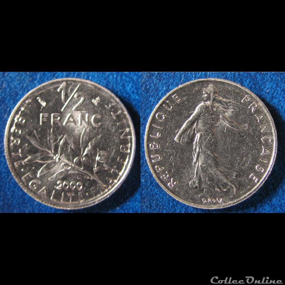 1/2 franc Semeuse 2000 monnaie france moderne 1 2 franc semeuse 2000
