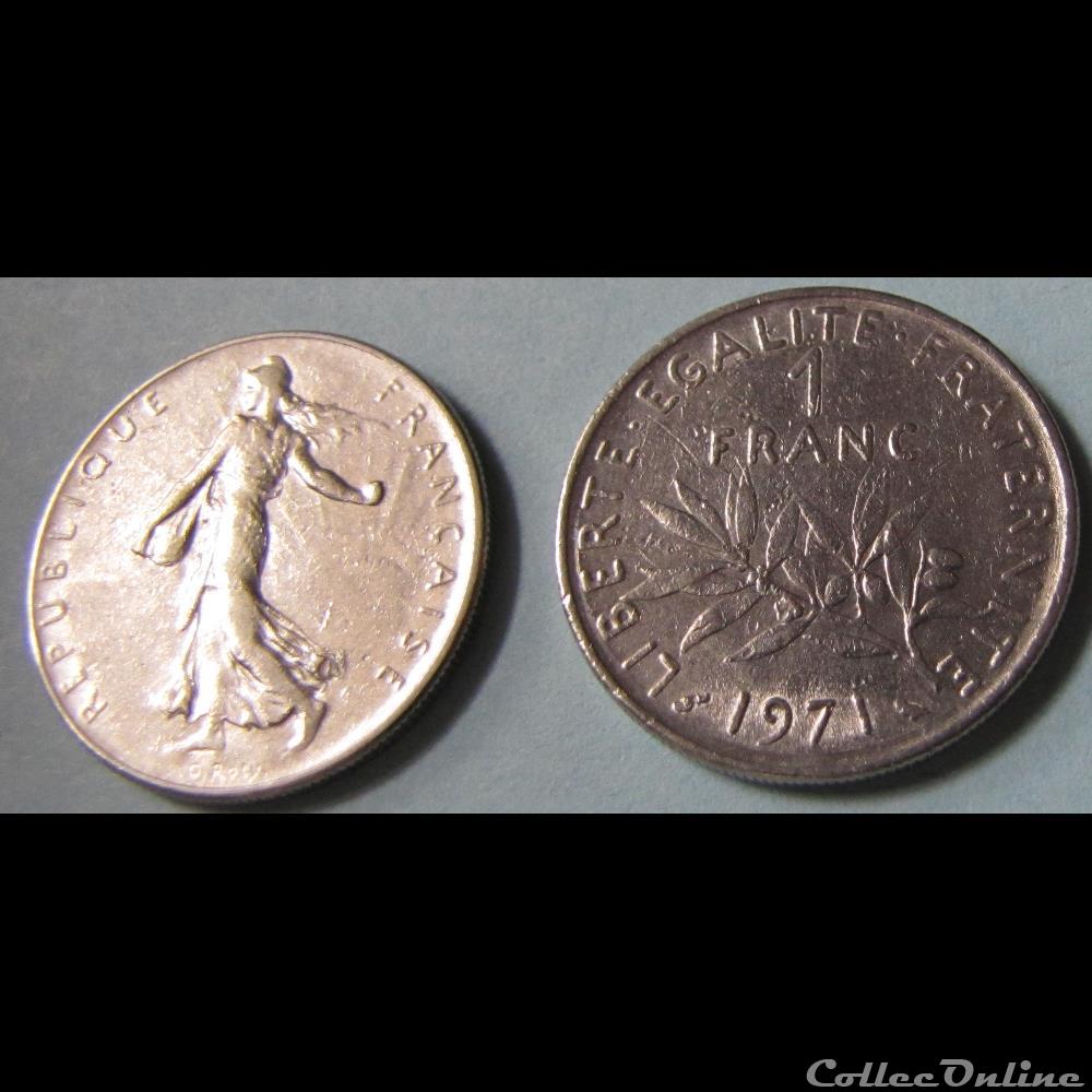 1 franc SEMEUSE 1971 monnaie france moderne 1 franc semeuse 1971