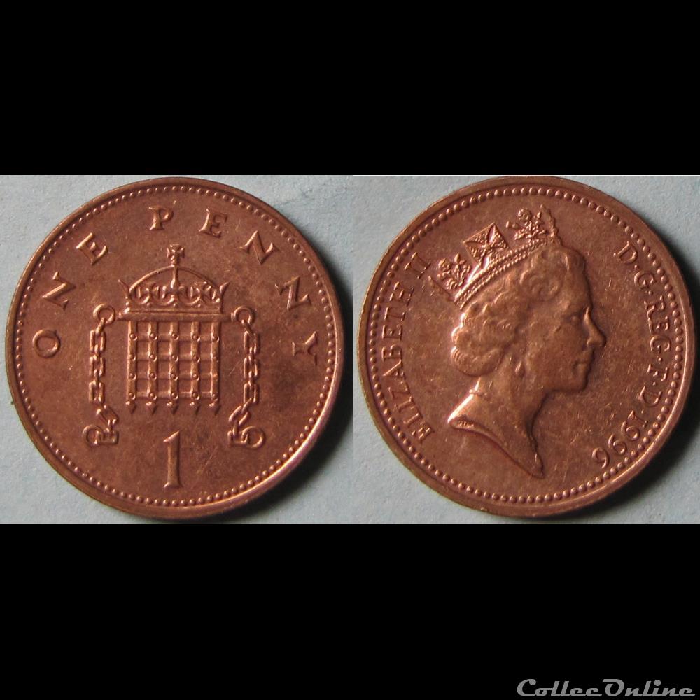 1 penny Elizabeth II (3ème effigie, acier plaqué) 1996 monnaie monde royaume uni 1 penny elizabeth ii 3eme effigie acier plaque 1996