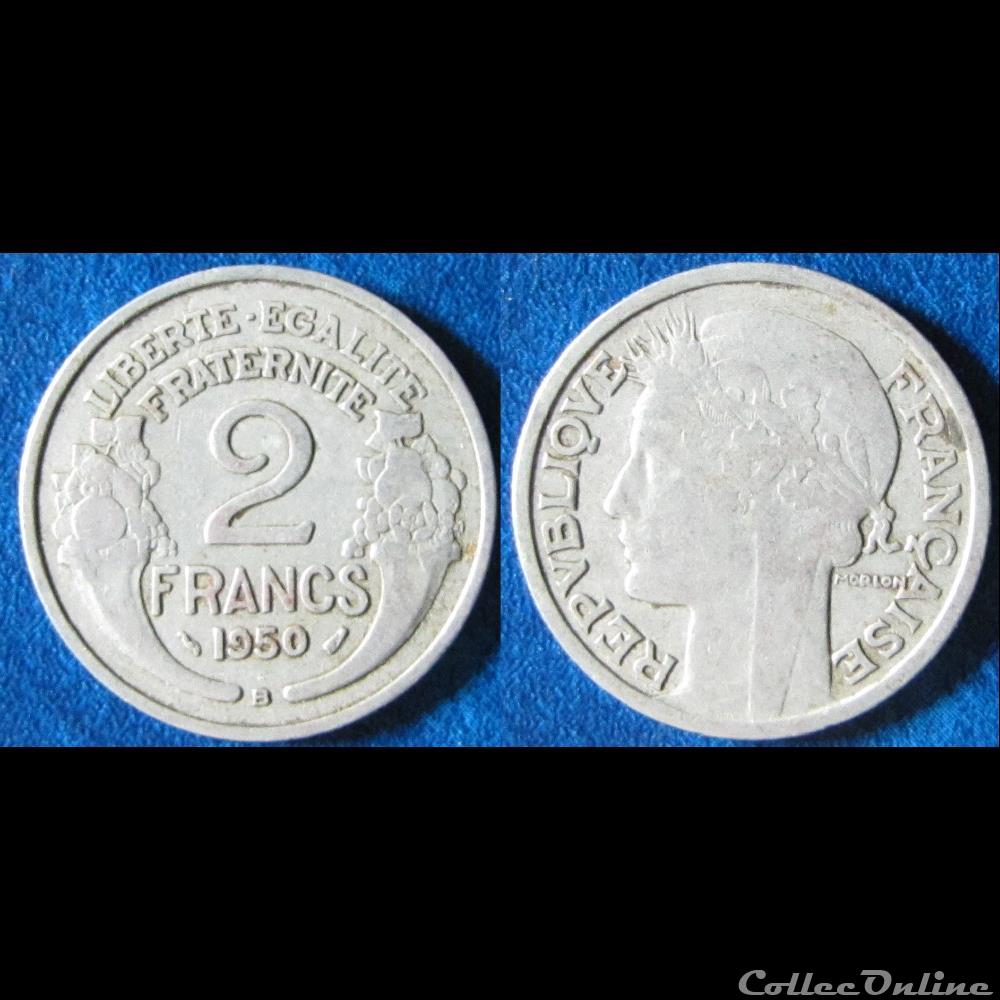2 francs Morlon 1950 B monnaie france moderne 2 francs morlon 1950 b