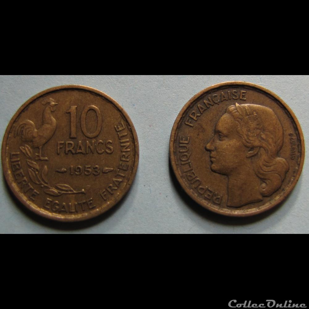 monnaie france moderne 10 francs guiraud 1953