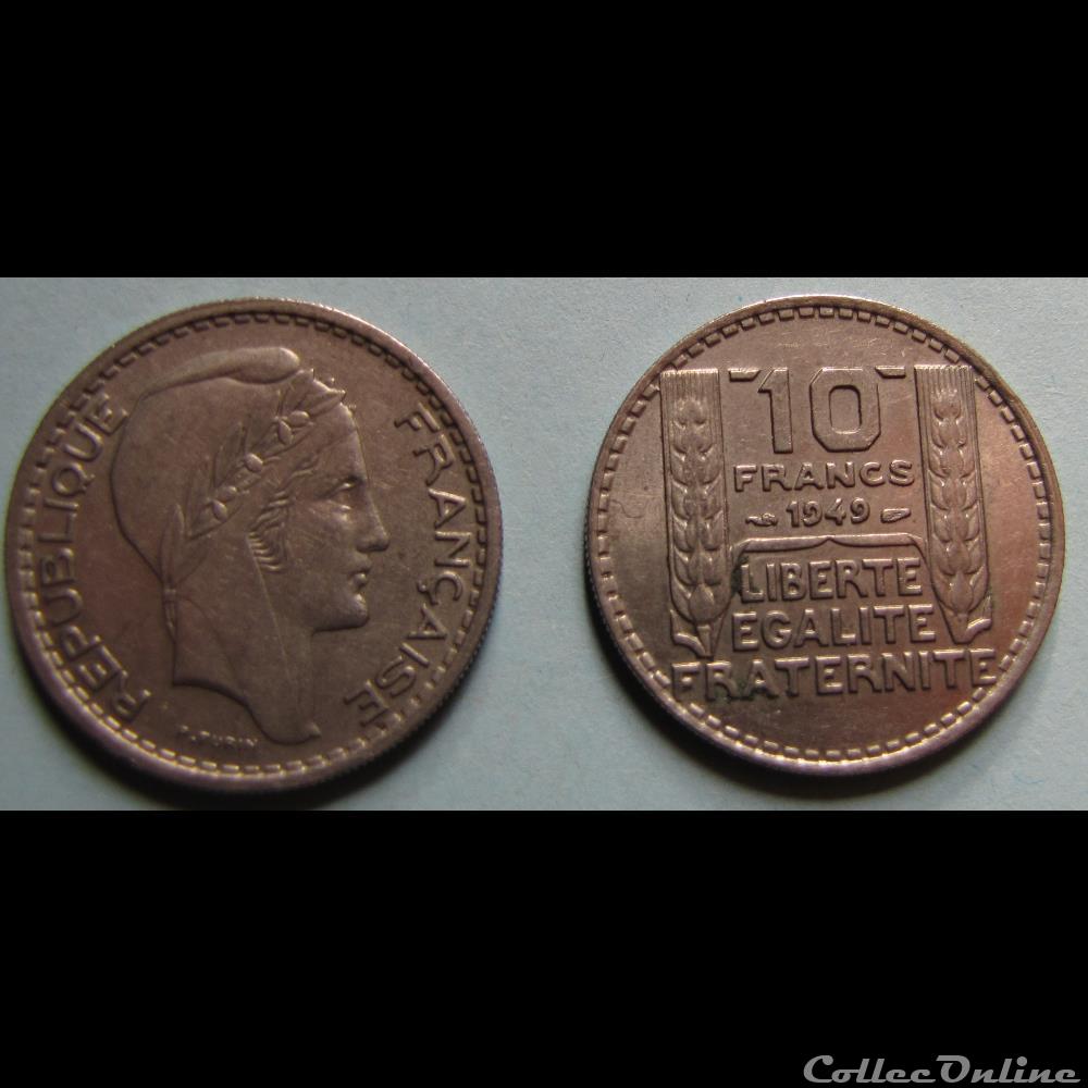 monnaie france moderne 10 francs turin petite tete 1949