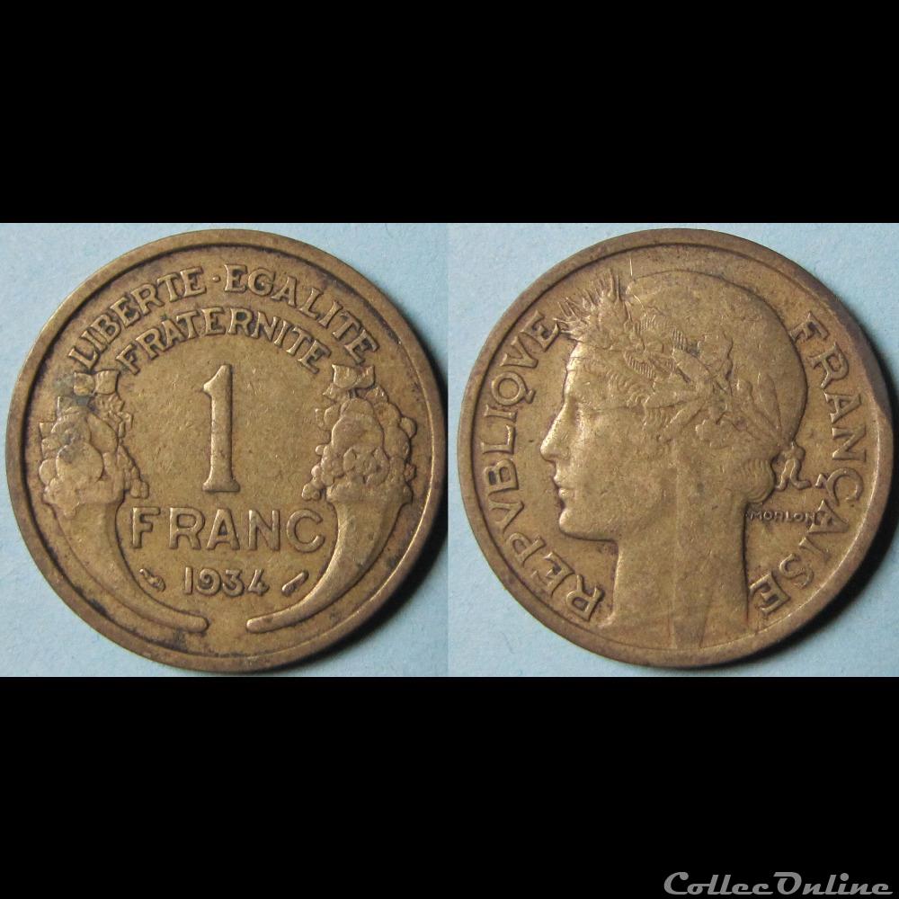 1 franc Morlon 1934 monnaie france moderne 1 franc morlon 1934