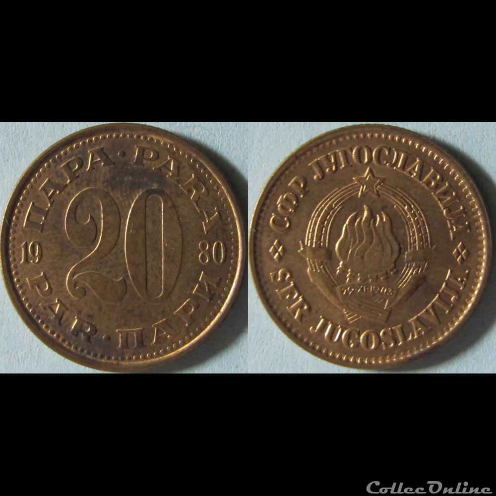 20 para 1980 monnaie monde yougoslavie 20 para 1980