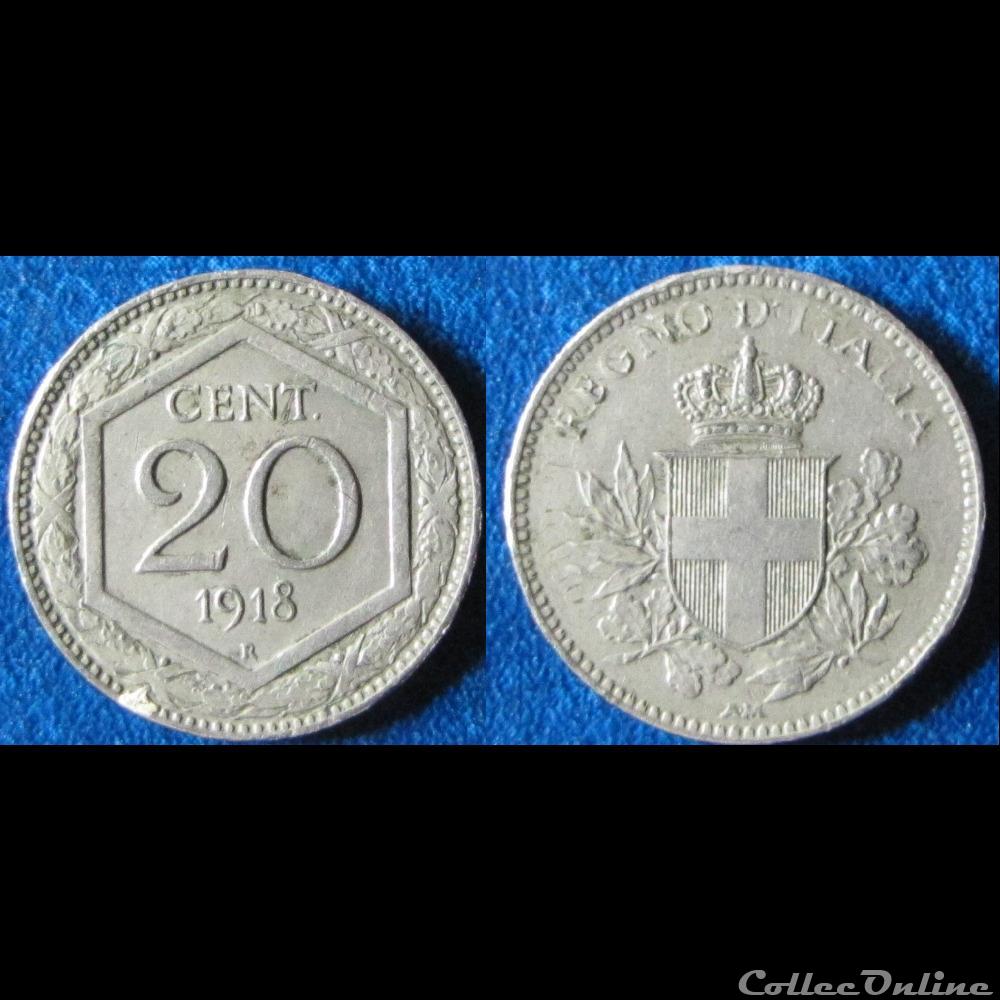 10 centesimi Victor-Emmanuel III (armoiries Savoie) 1918 R monnaie monde italie 10 centesimi victor emmanuel iii armoiries savoie 1918 r