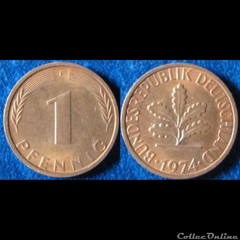 monnaie monde allemagne 1 pfennig 1974 f