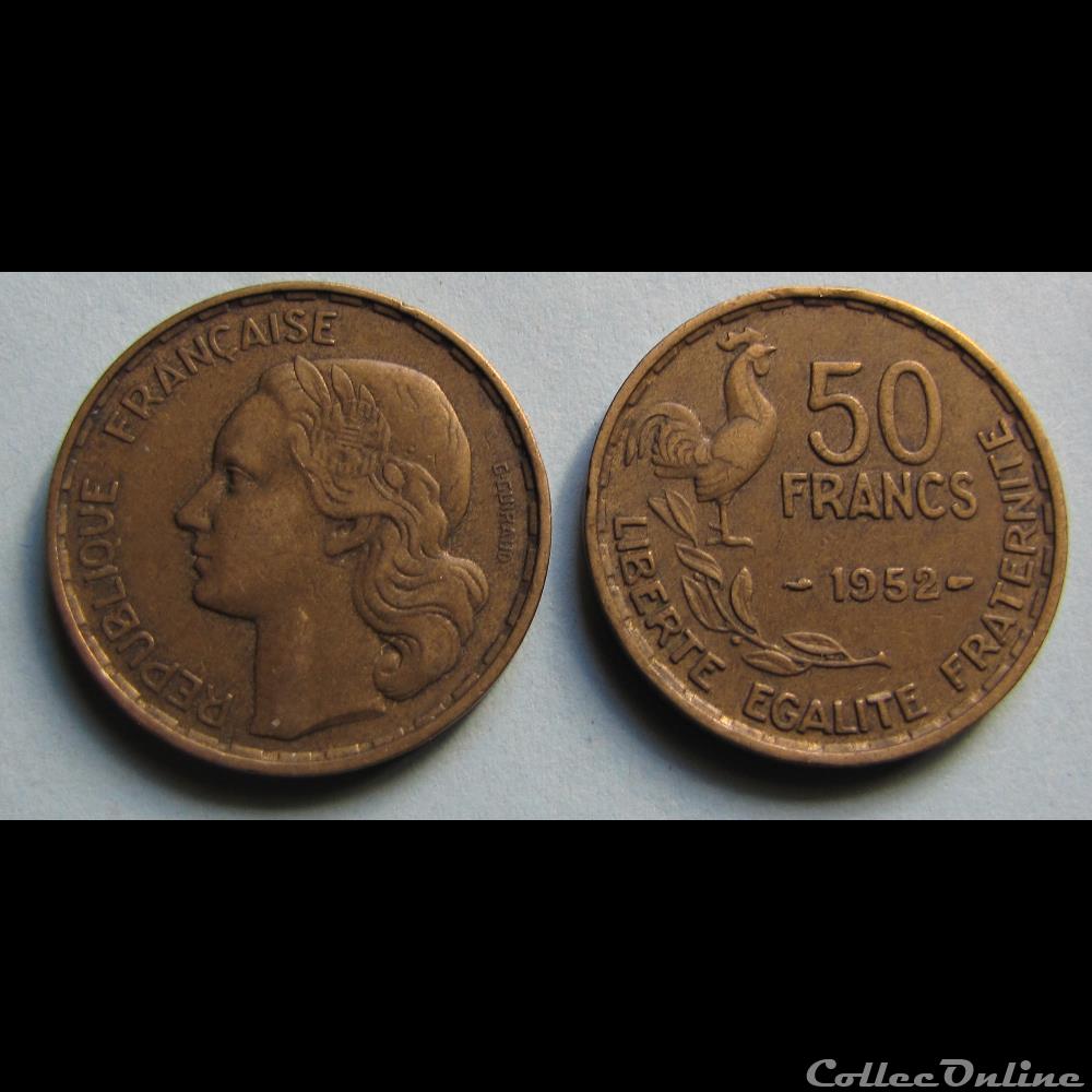 50 francs GUIRAUD 1952 monnaie france moderne 50 francs guiraud 1952