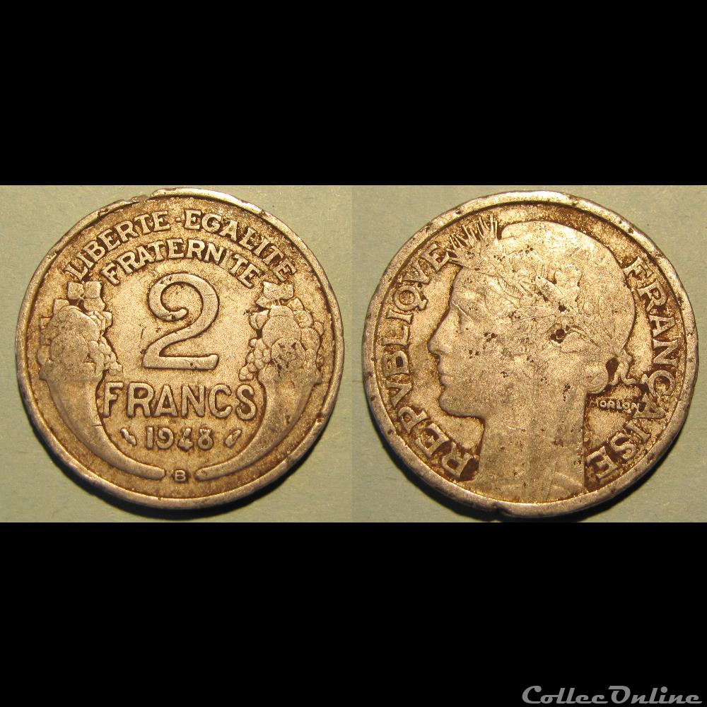 2 francs MORLON 1948B monnaie france moderne 2 francs morlon 1948b
