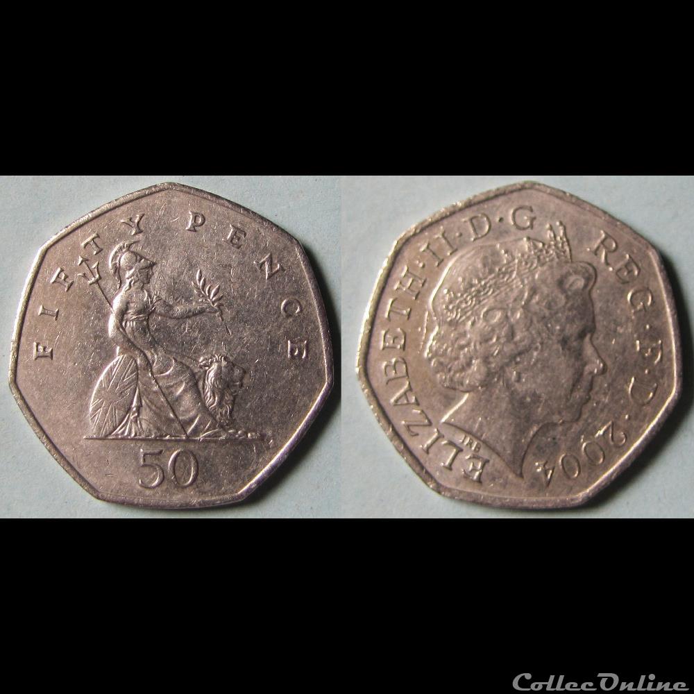 50 pence Elizabeth II (4ème effigie) 2004 monnaie monde royaume uni 50 pence elizabeth ii 4eme effigie 2004