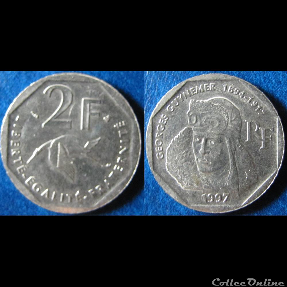 2 francs Guynemer 1997 monnaie france moderne 2 francs guynemer 1997