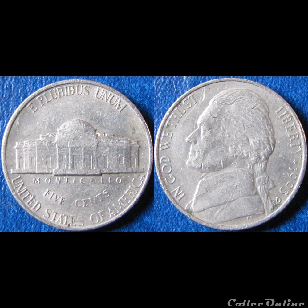 5 cents Jefferson (nickel, portrait 1) 1993 D monnaie monde etat uni 5 cents jefferson nickel portrait 1 1993 d