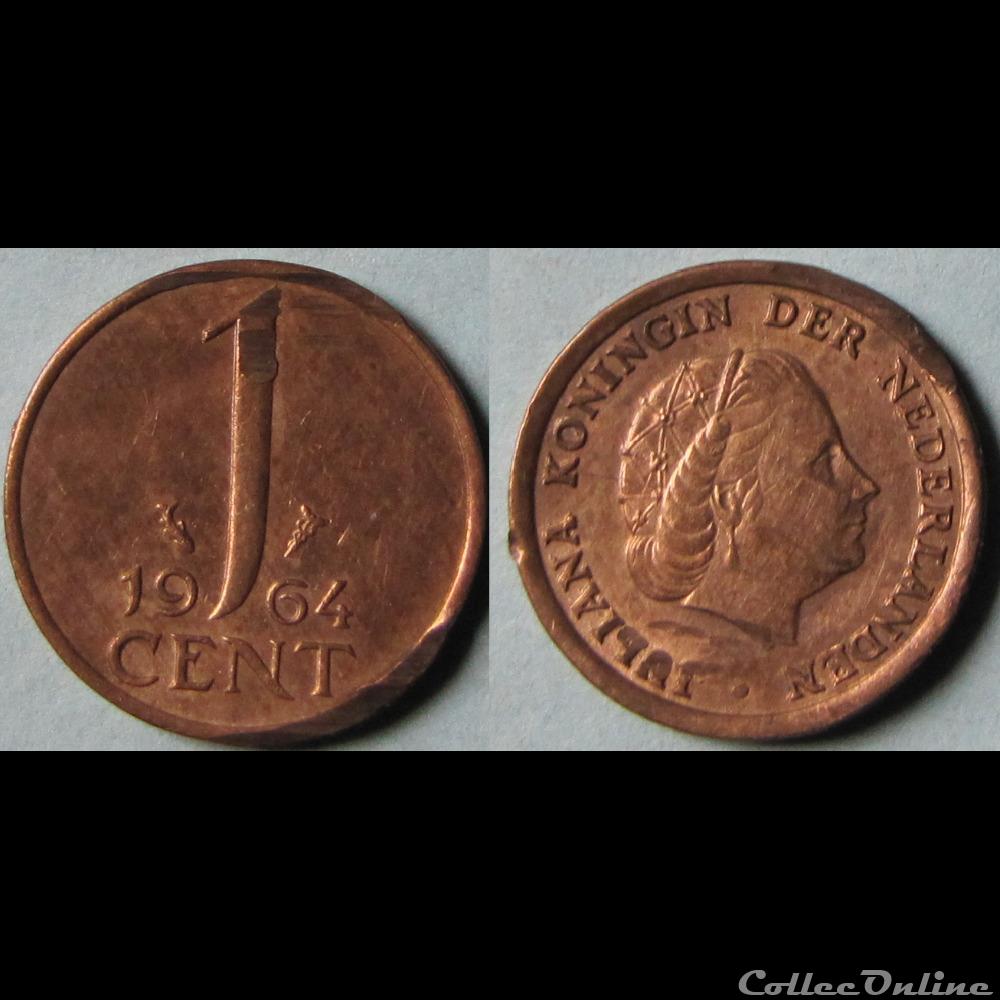 1 centimes Juliana 1964 monnaie monde pay ba 1 centimes juliana 1964