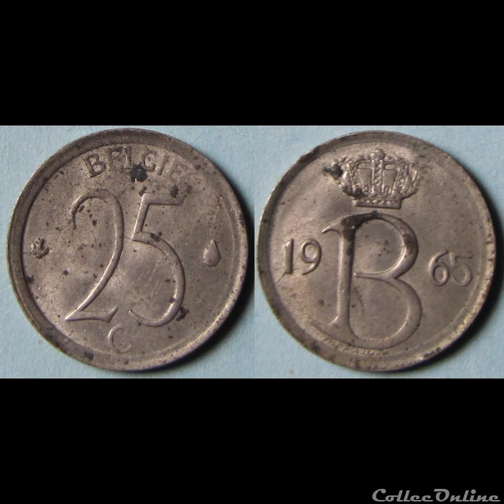 25 centimes Baudouin Ier (nr) 1965 monnaie monde belgique 25 centimes baudouin ier nr 1965