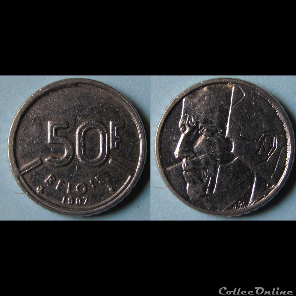 50 francs Baudouin Ier 1987 monnaie monde belgique 50 francs baudouin ier 1987