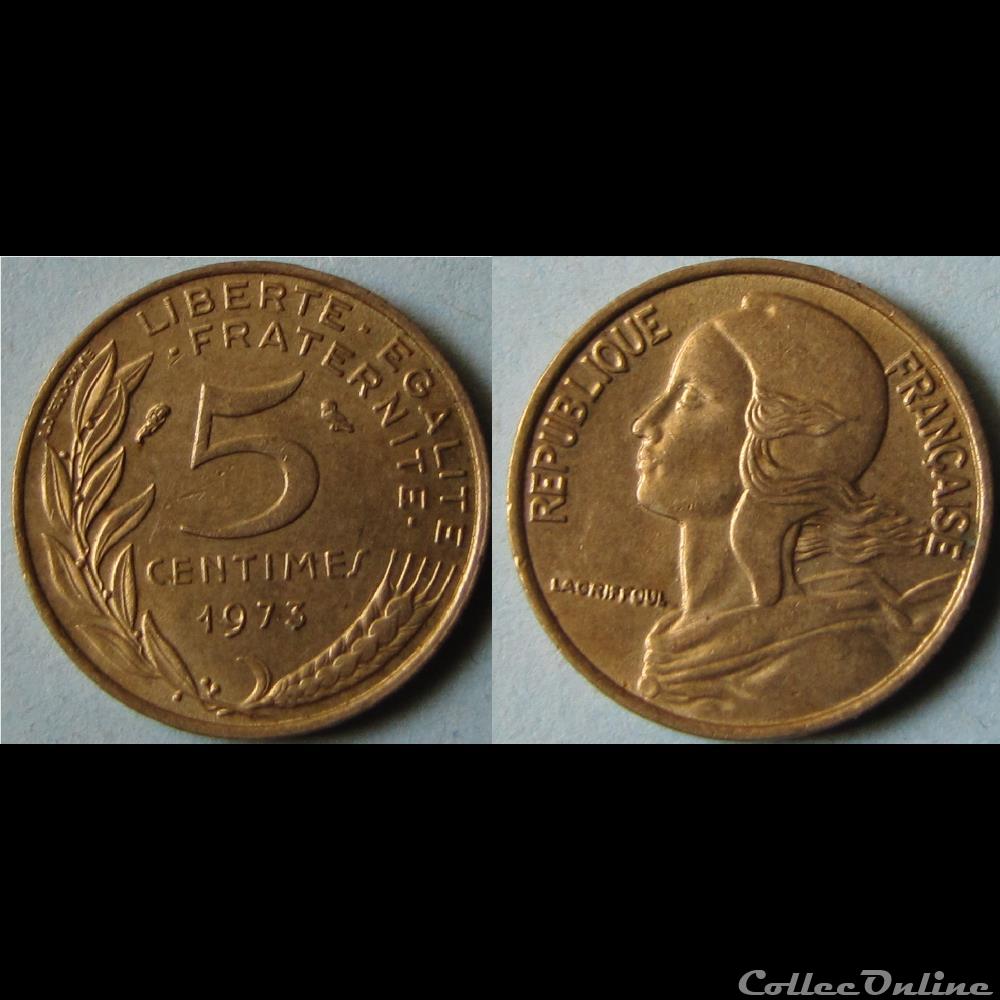 monnaie france moderne 5 centimes marianne 1973