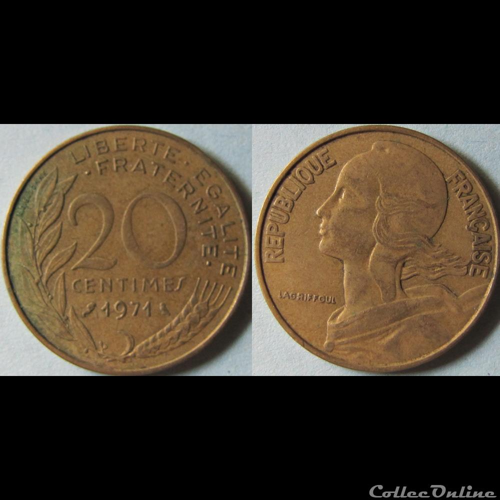 monnaie france moderne 20 centimes marianne 1971